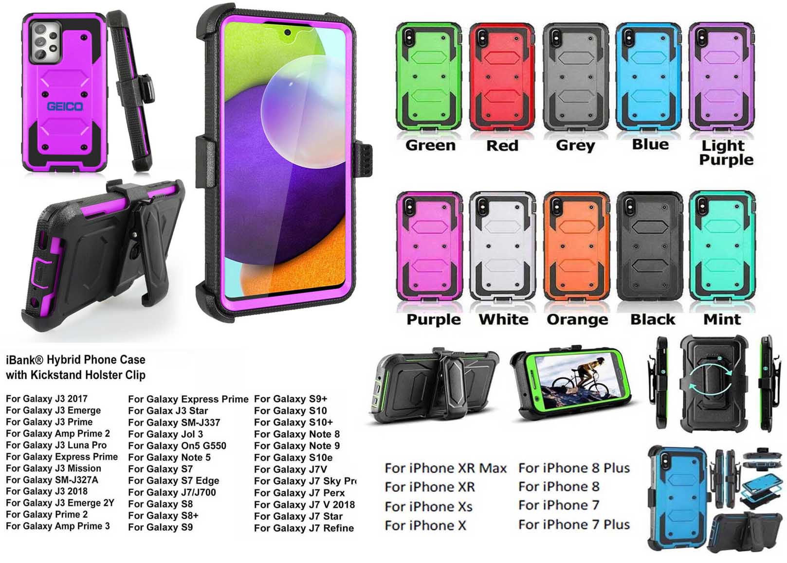 iBank ® Shockproof Case for iPhone 16, 16 Plus, 16 Pro, 16 Pro Max. Free Shipping 1