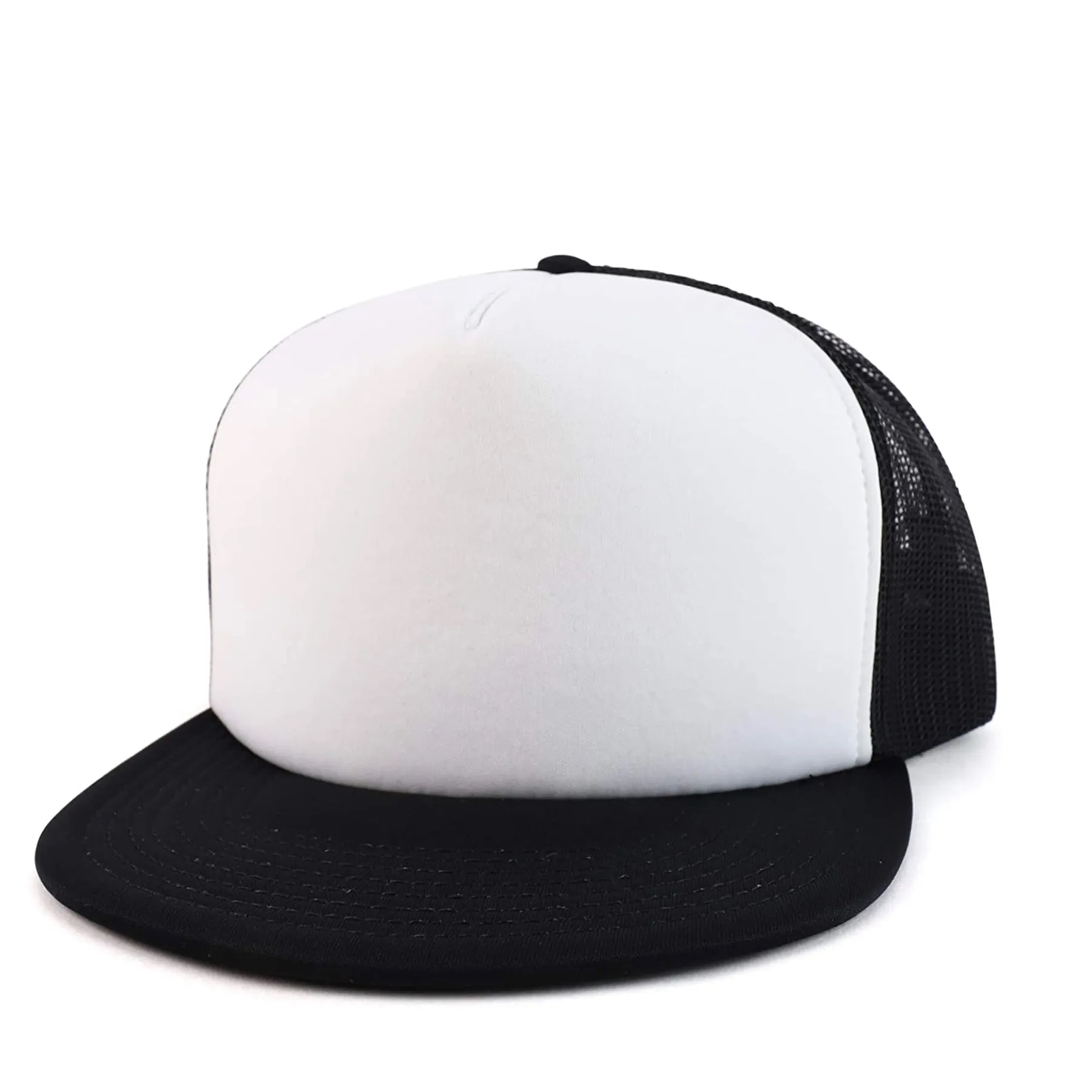 Flat Bill Mesh Back Trucker Cap 4