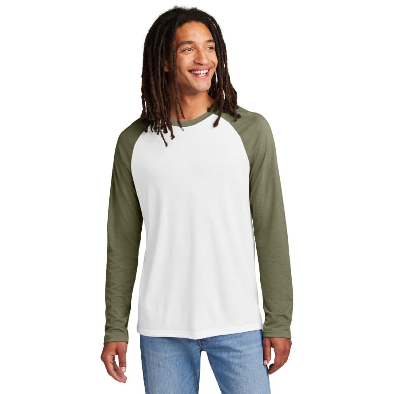 AllMade Unisex Tri-Blend Long Sleeve Colorblock Raglan 44