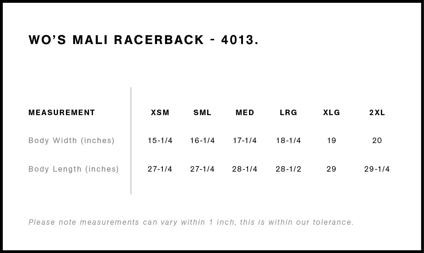 Wo's Mali Racerback | 4013 15