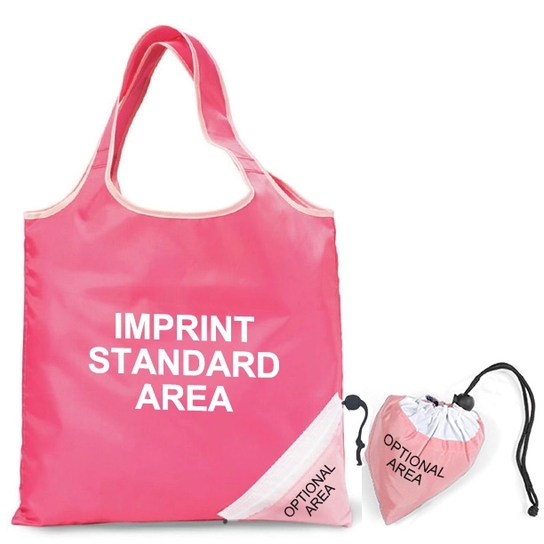 Polyester Fold-Up Cinch Corner Tote Bags 2