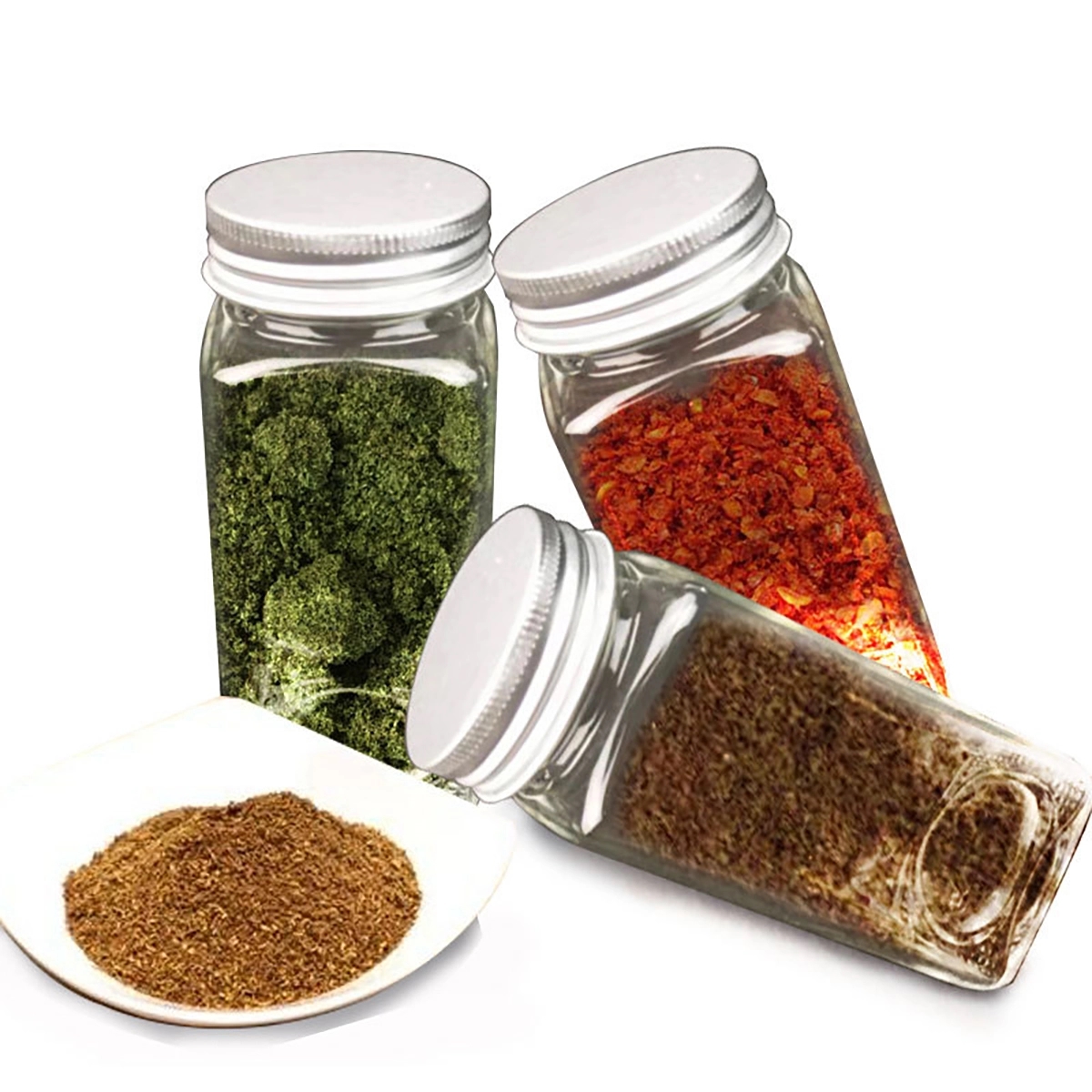 Spice Jars- Set Of 12 Glass Bottles 2