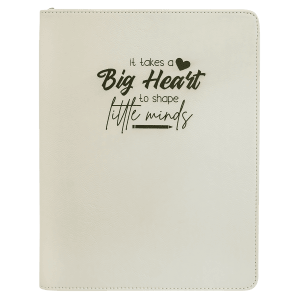 9 1/2" X 12" Zipper Laserable Leatherette Portfolio With Notepad 10