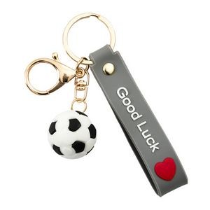 Vibrant 3D Balls PVC Keychain Ring 15