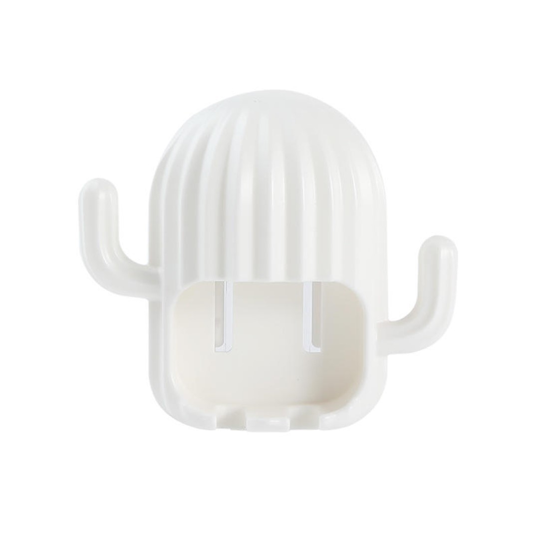 Toothbrush Holder Wall Mounted Cartoon Cactus Shelf No Drilling 6