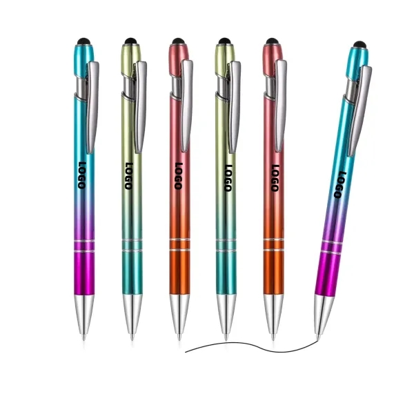 Multicolor Ombre Metal Pen & Stylus 4