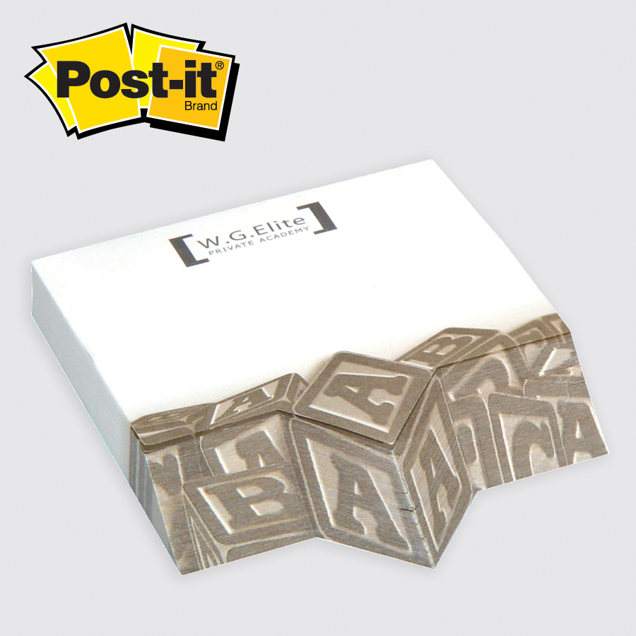 Post-it® Custom Printed Angle Note — Diamond - 4 x 3-3/4   Diamond 1