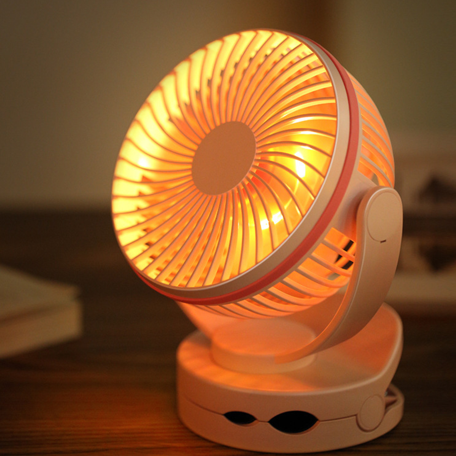 Rechargeable Camping Lantern Clip-On Fan with Hanging Hook 1