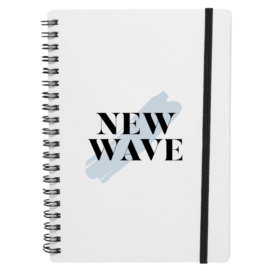 White Spiral Notebooks with Elastic Band 2