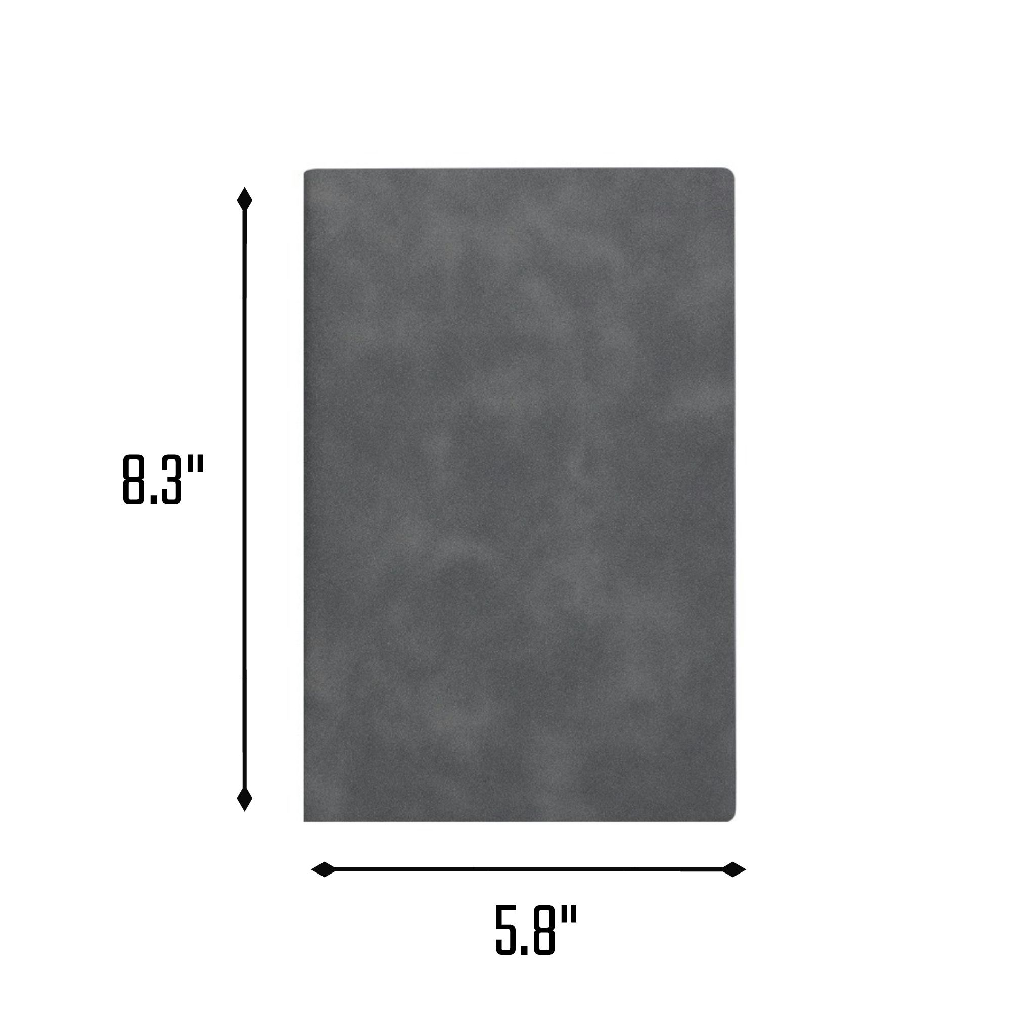 5.8"x8.3" 200 Pages Classic Notebook With Leather Cover 3