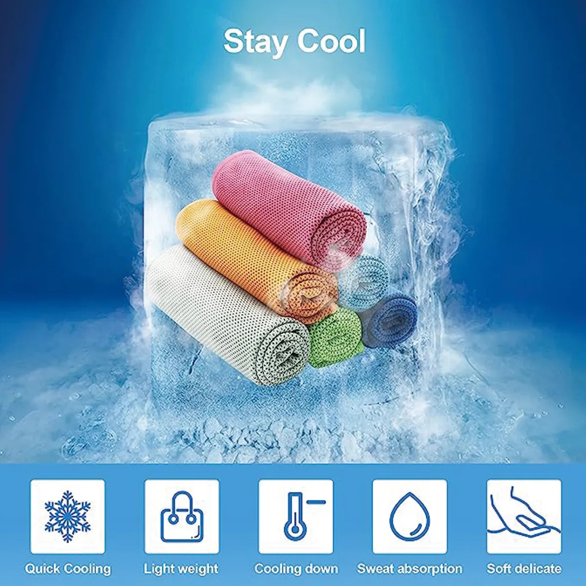 Soft Breathable Sports Cooling Towels for Neck and Face 3