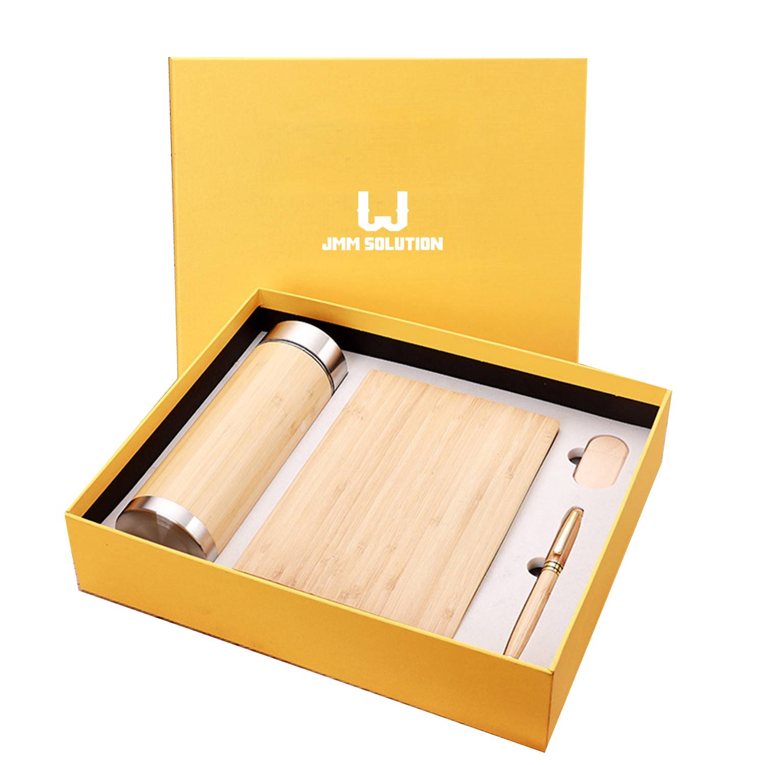 Bamboo water cup stationery notebook set 2