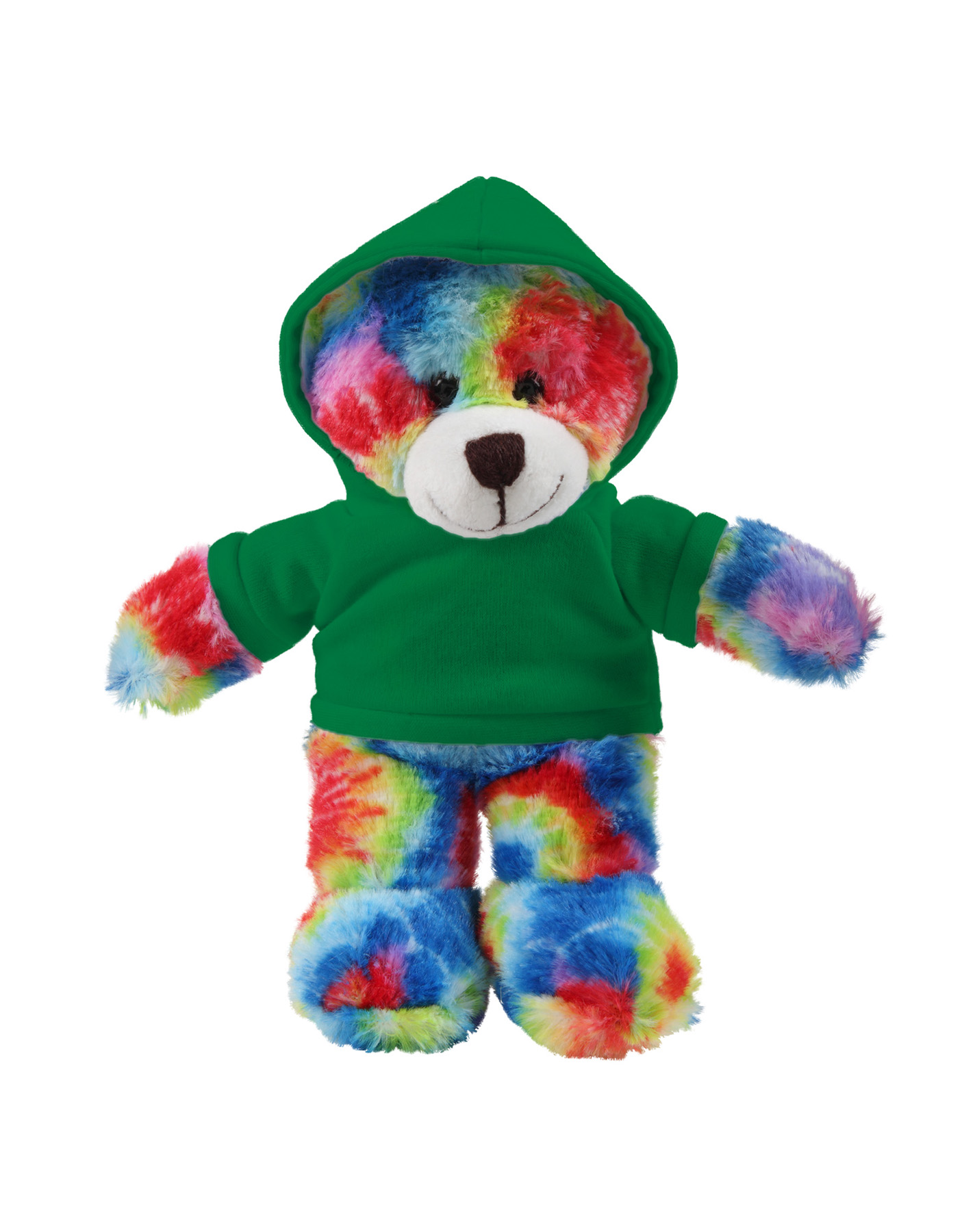 soft plush Tie Dye Bear with hoodie 23