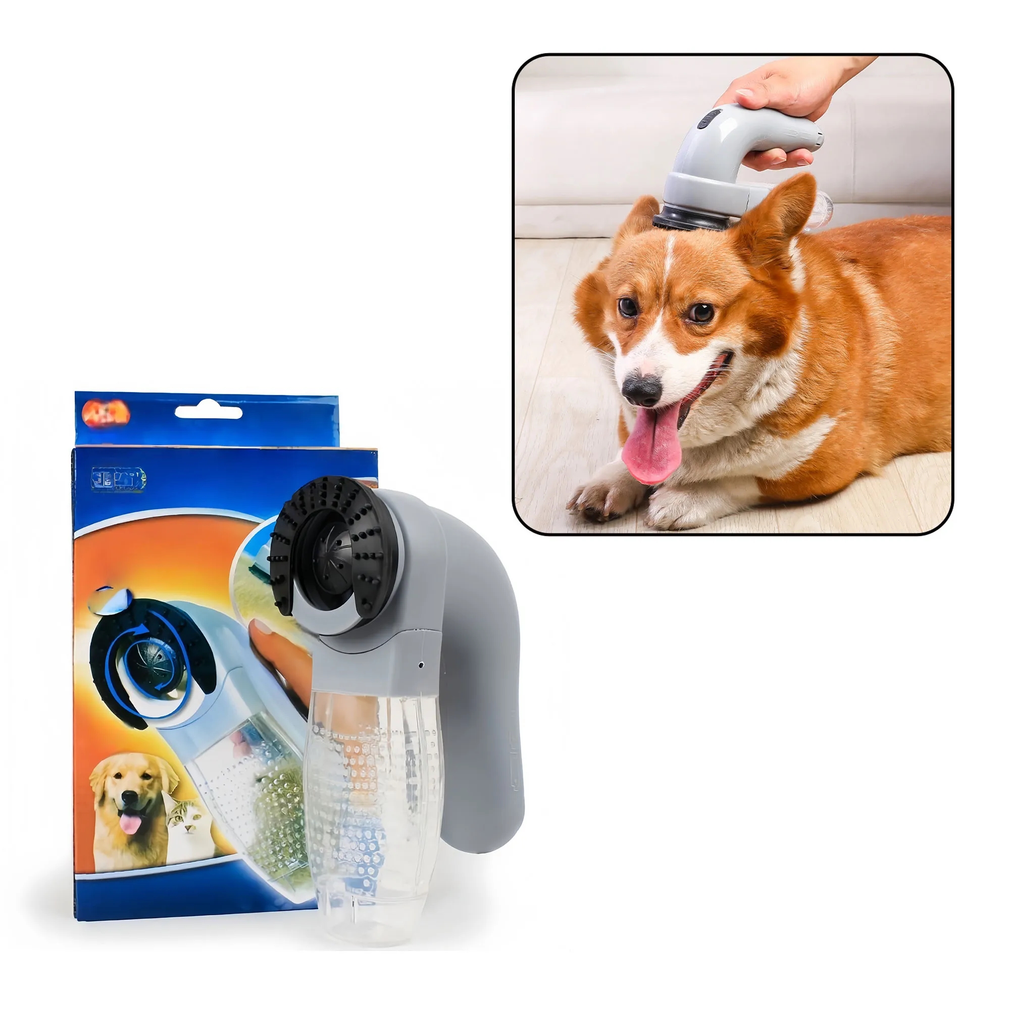 Portable Pet Hair Vacuum With 6-Blade Grooming System 7
