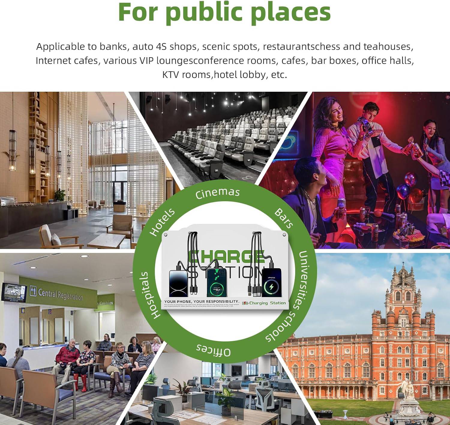 Custom Wall Mount Cell Phone Charging Station 9