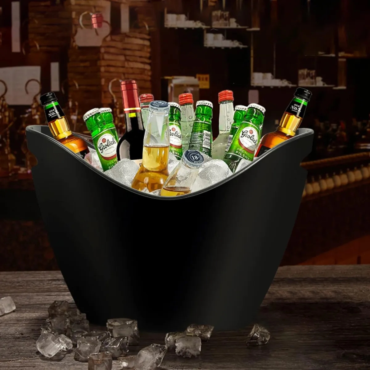 9L Custom LED Light Up Ice Bucket with Logo Display 6
