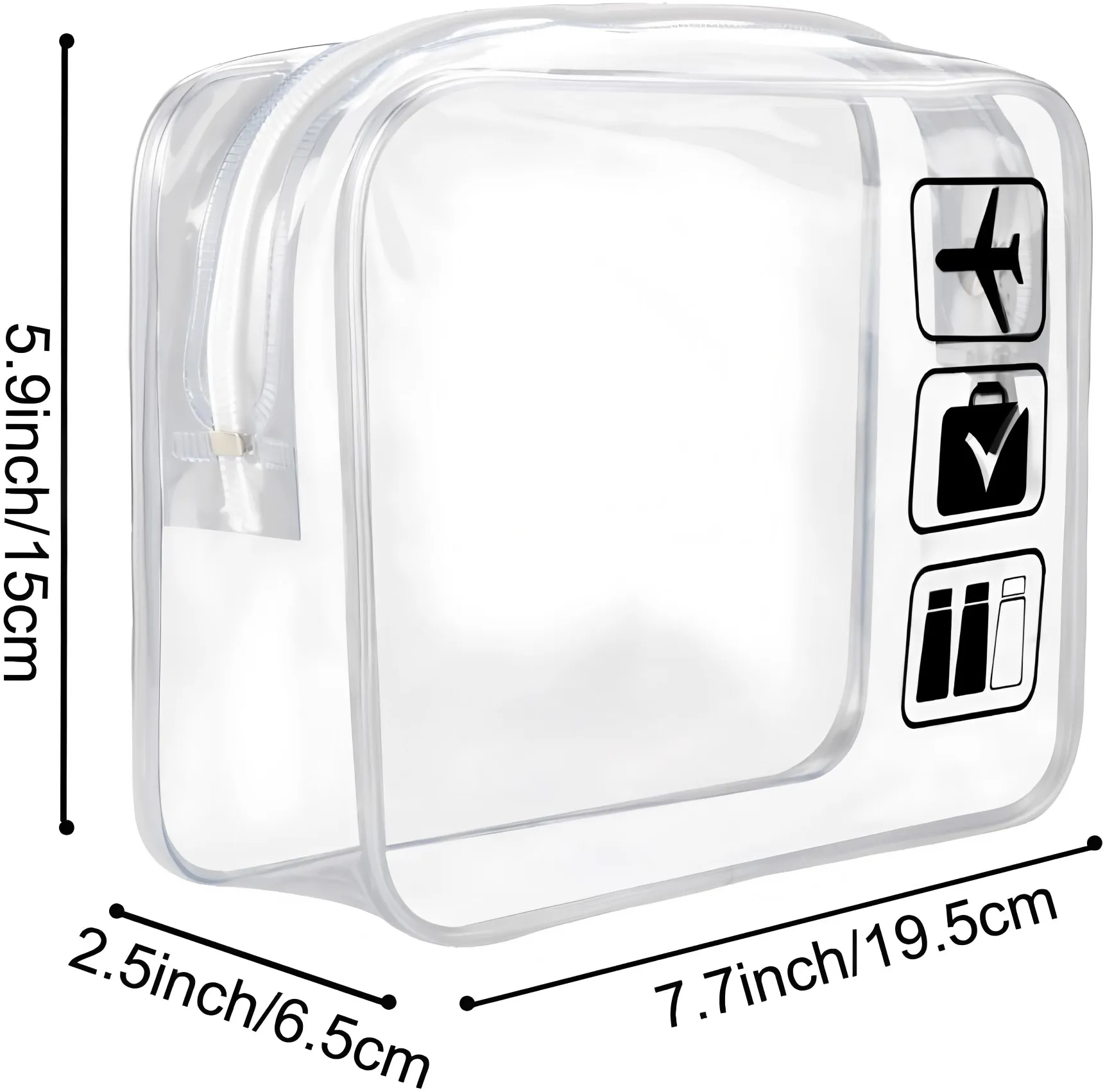 Clear Toiletry Bag for Travel Leakproof PVC Cosmetic Bag Men Women 4