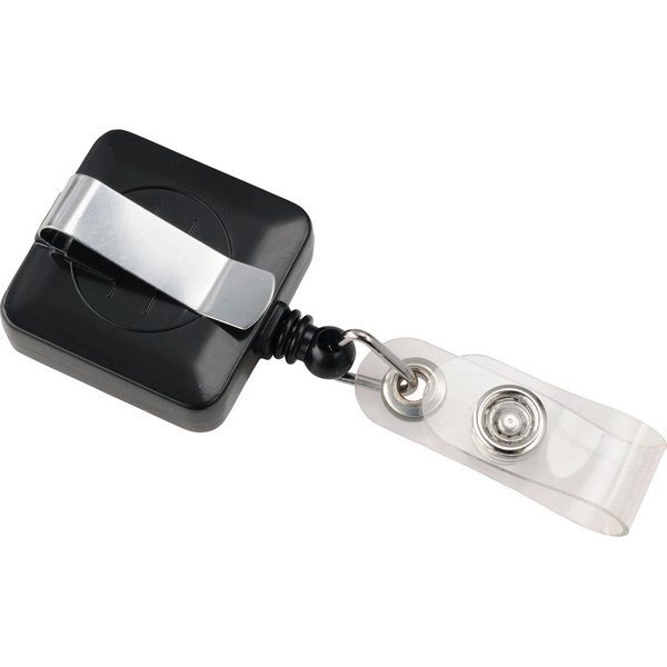 Square Badge Holder with Standard Clips 2
