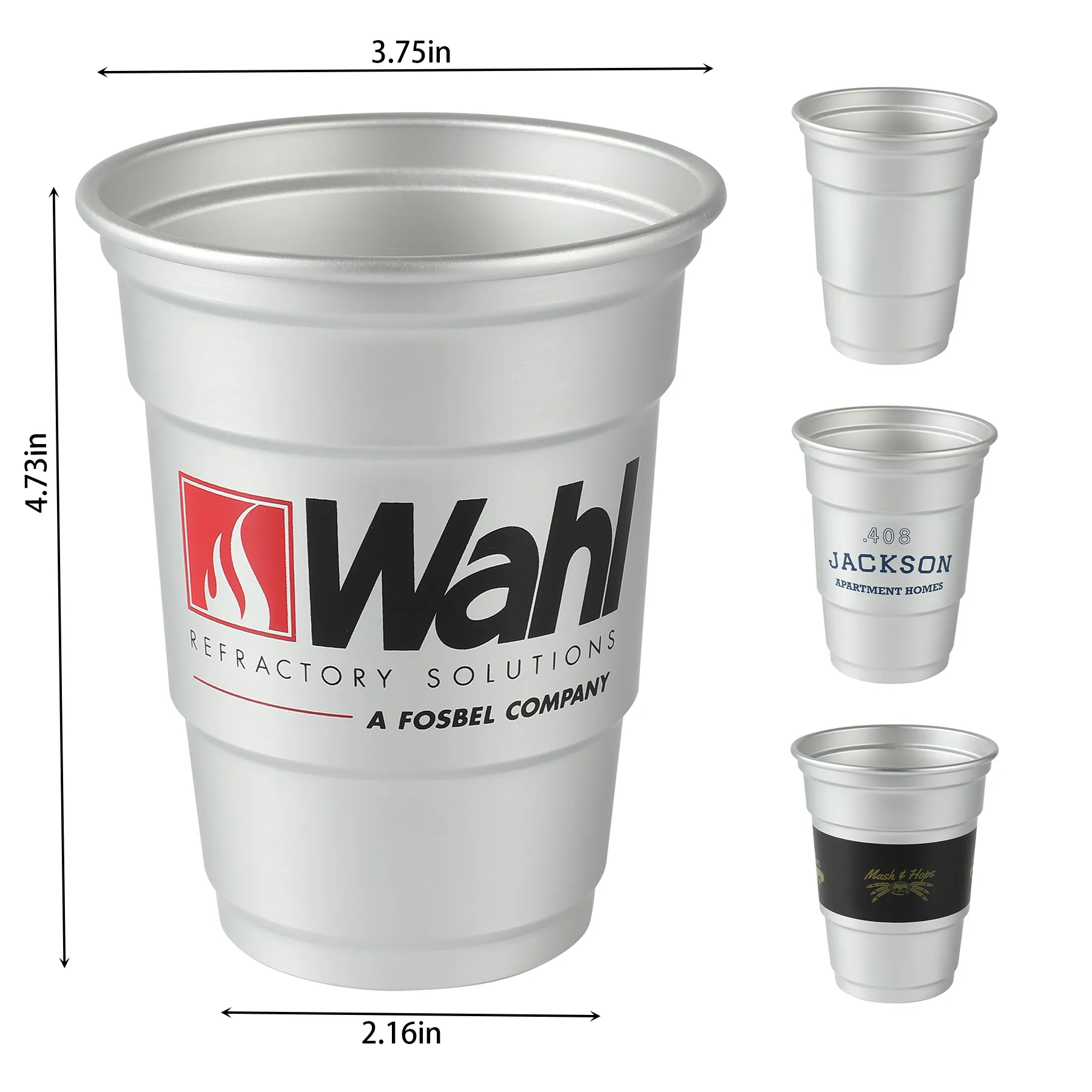 16 oz Stadium Aluminum Cup MOQ 100 pcs 4