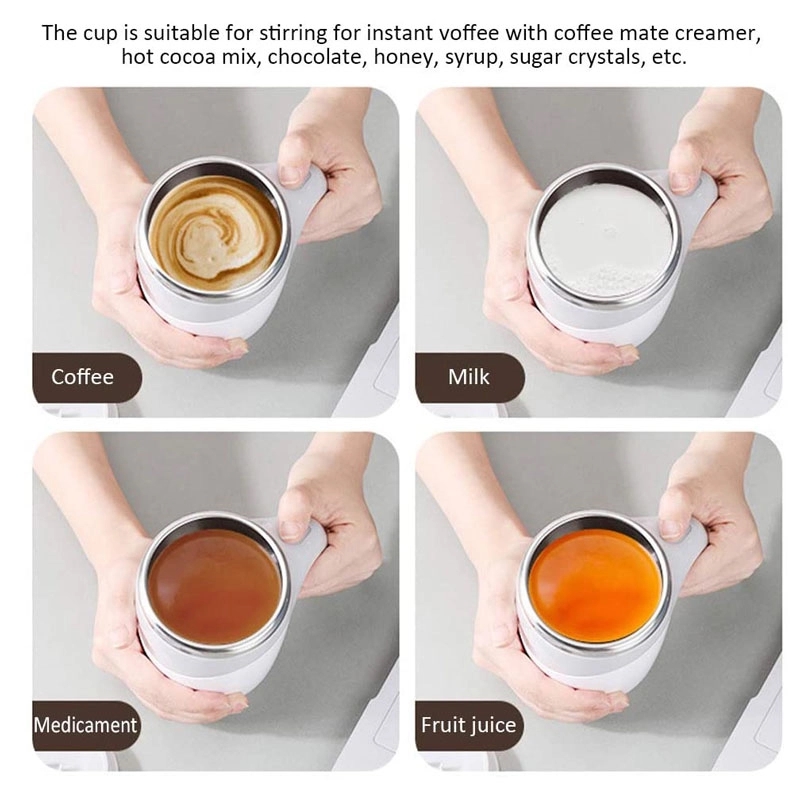 Electric Stainlees Steel Stirring Coffee Mug 5
