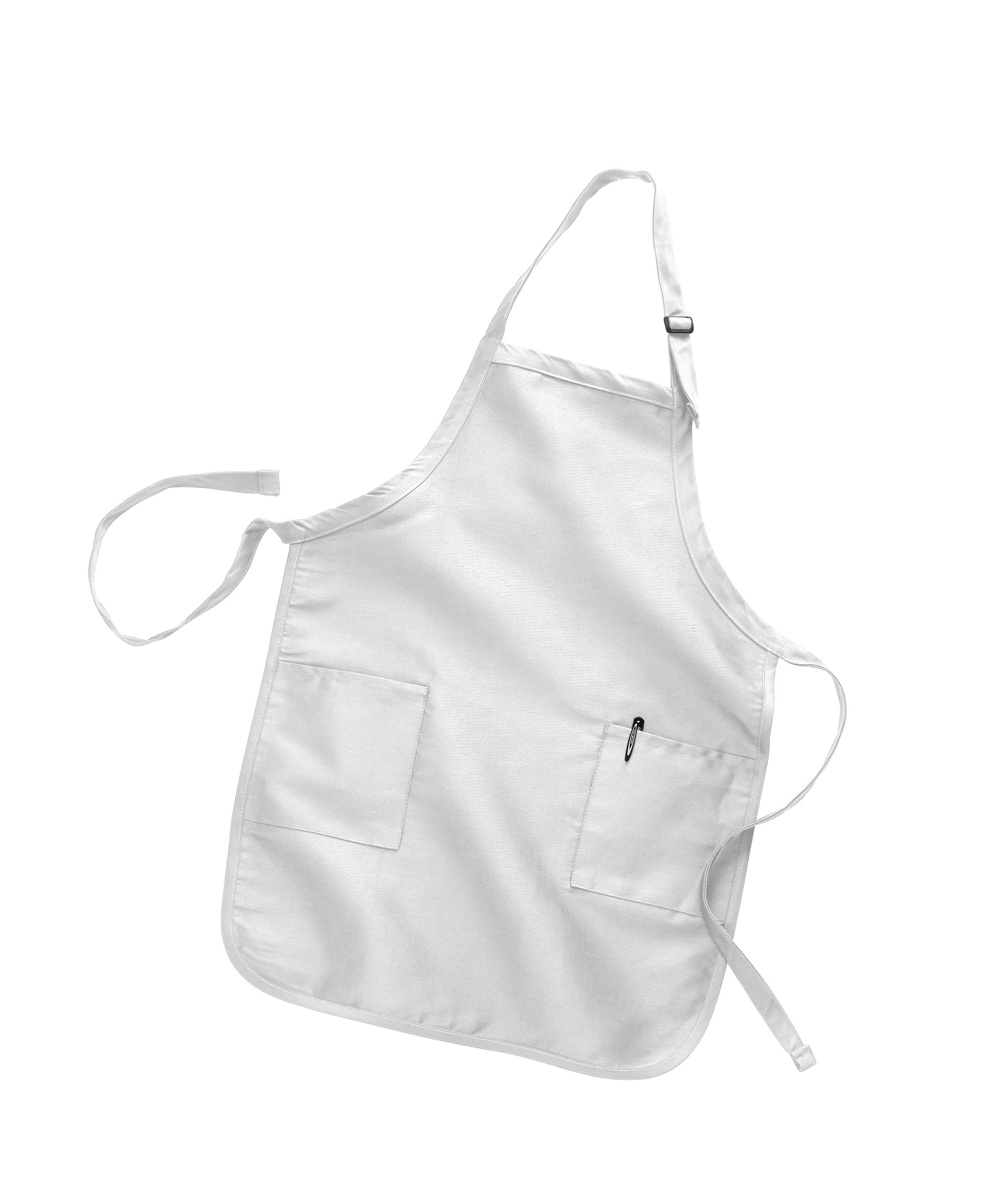 Value Adjustable 2 Patch Pocket Apron, Blank - White, Natural 5