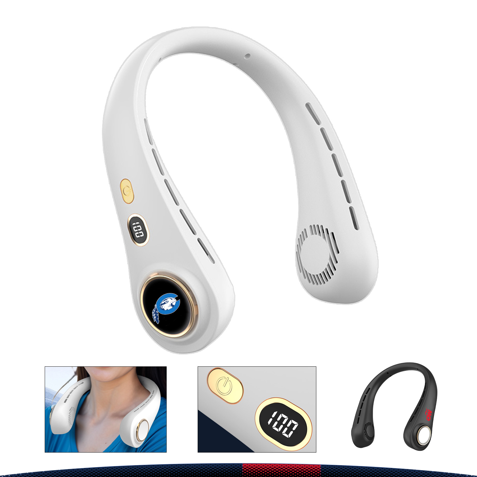 Leafless Digital Hanging Neck Fan 1