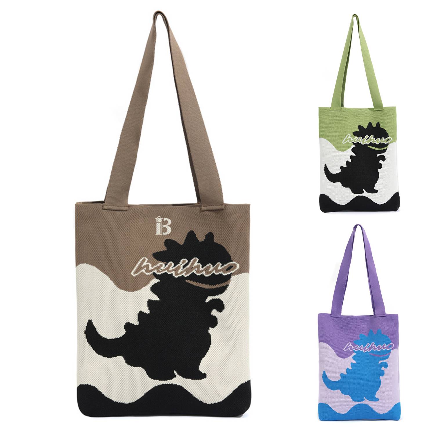 Large Capacity Beach Knitted Shoulder Tote Bag, custom tote bag with logo imprint 4