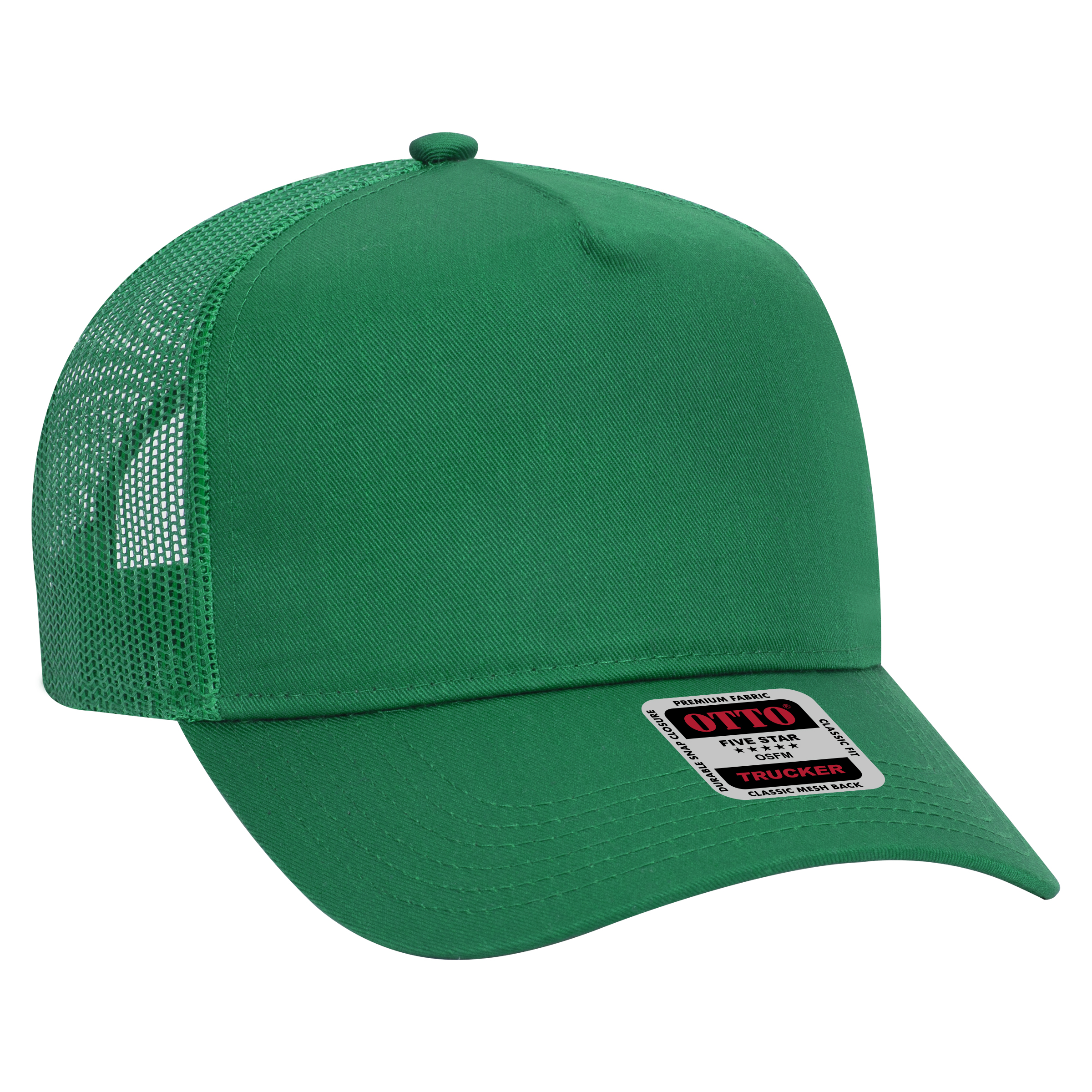 OTTO CAP® 5 Panel Mid Profile Mesh Back Trucker Hat 18