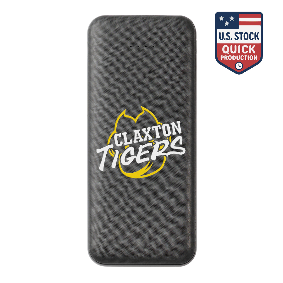 Slim Textured Power Bank with Multiple Ports 2