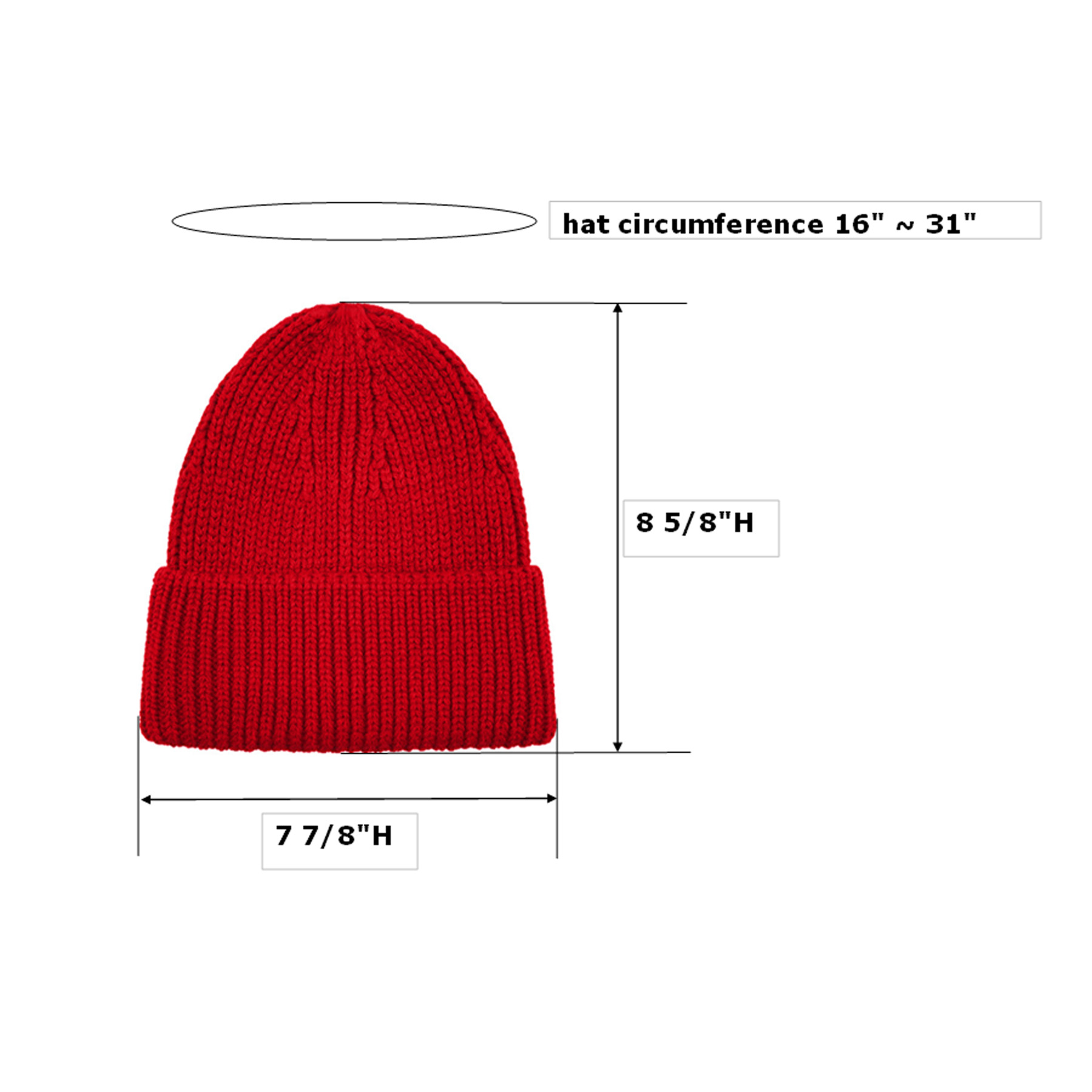 Unisex Cuffed Rib Knit Classic Beanie Hats 2