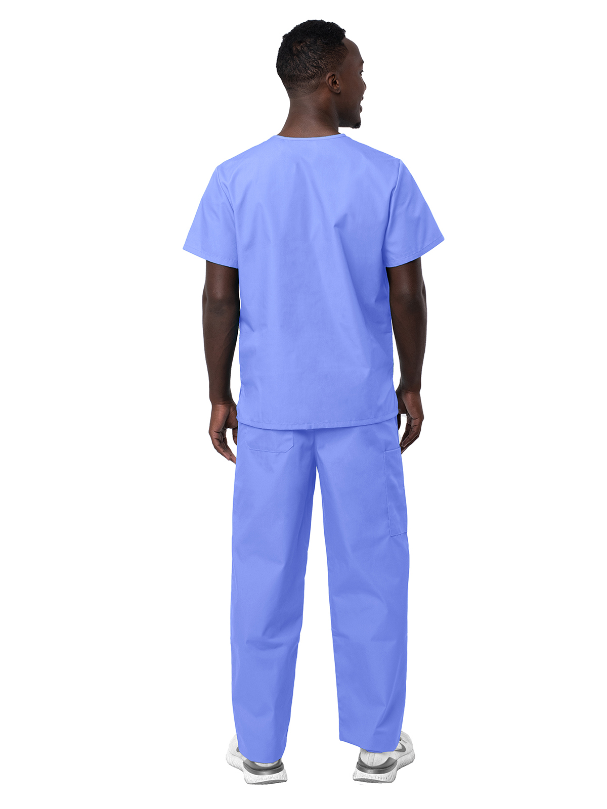 Adar - Sivvan - Unisex V-Neck Top Drawstring Pant Scrub Set 5