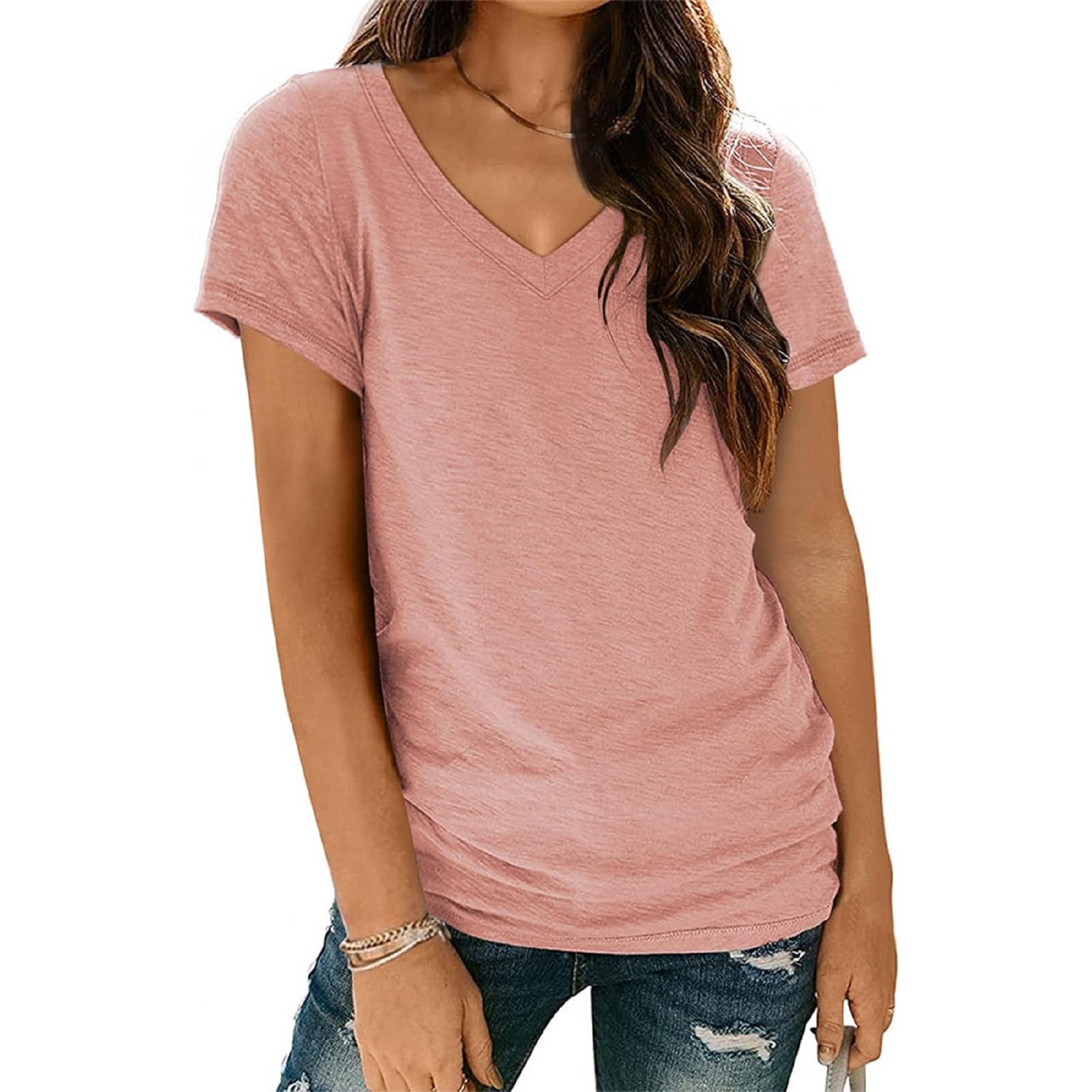 T Shirts Short Sleeve V Neck Tees for Women 11