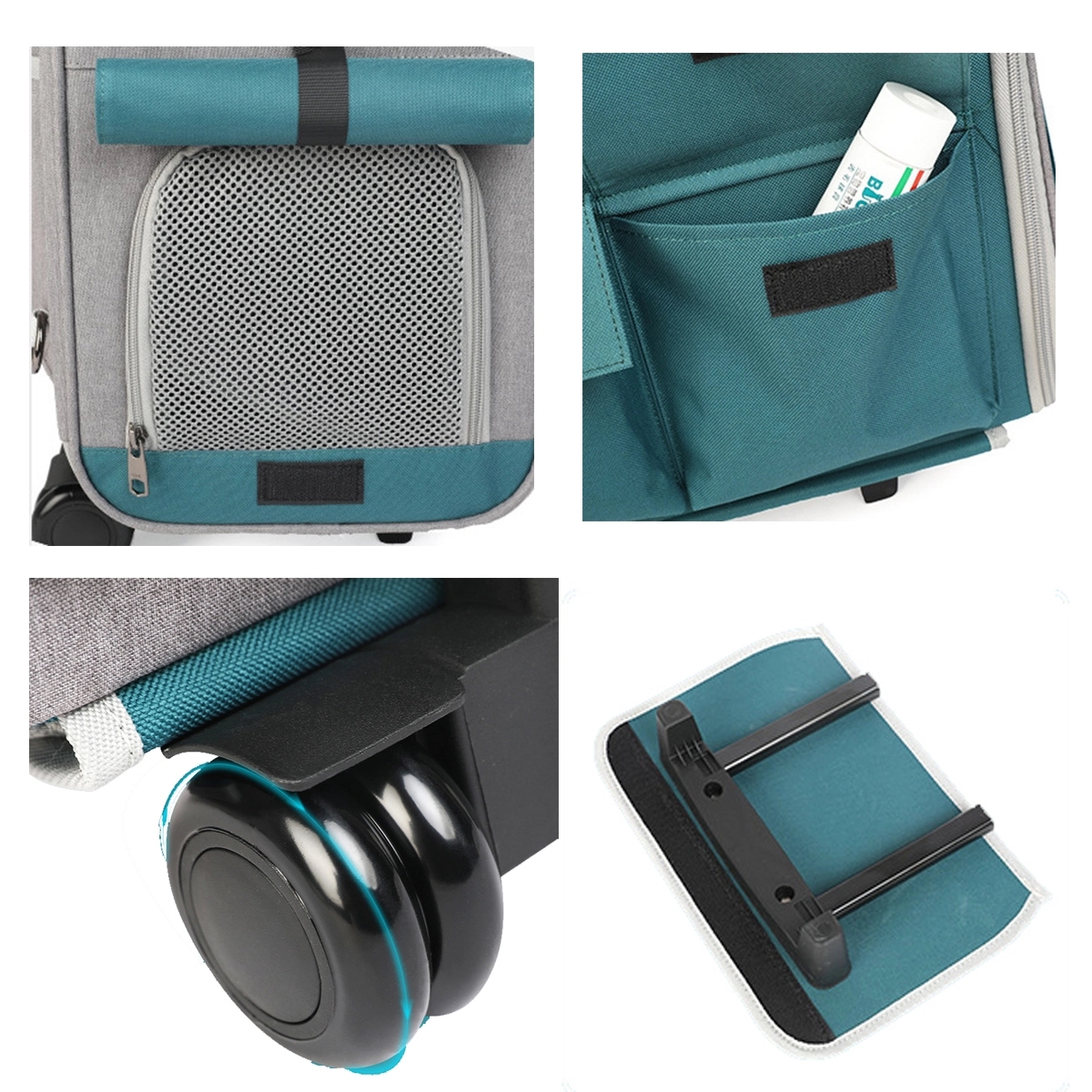 Pet Rolling Carrier with Wheels 4
