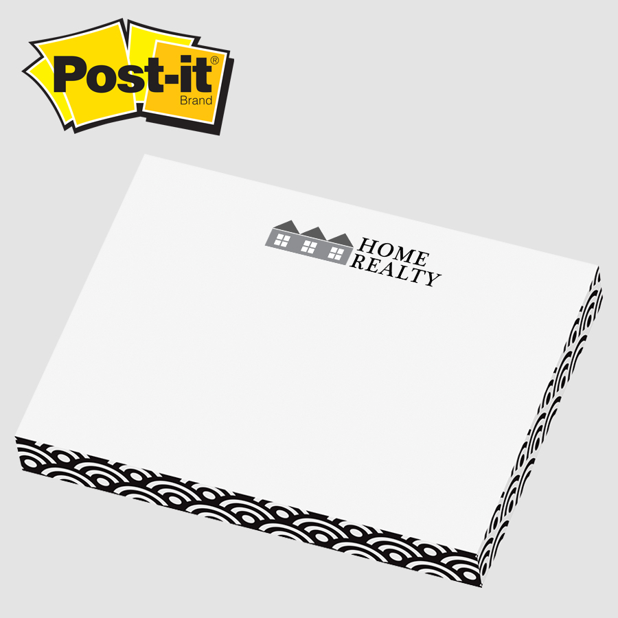 Post-it® Custom Printed Rectangle Notes Cube - 3" x 4" x 1/2" 1