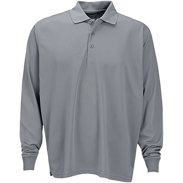 Vansport Omega Long Sleeve Solid Mesh Tech Polo 7