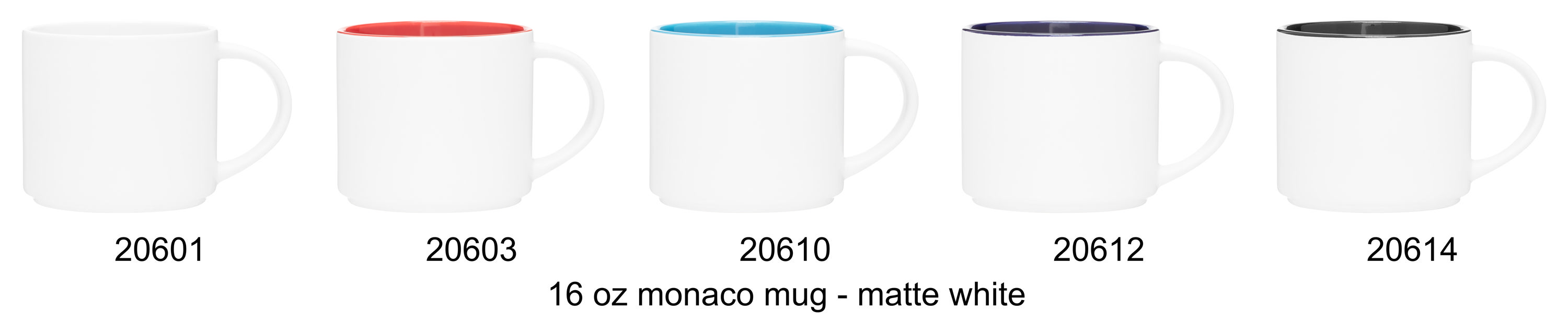 16 oz monaco mug - matte white