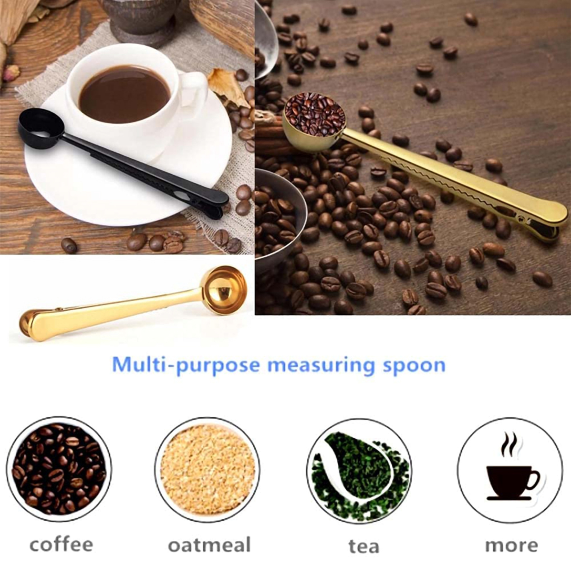 Stainless Steel Coffee Scoop w/Bag Clip 4