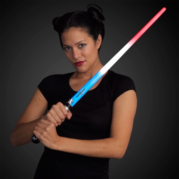 American Sword Saber with Red, White, and Blue LEDs 2