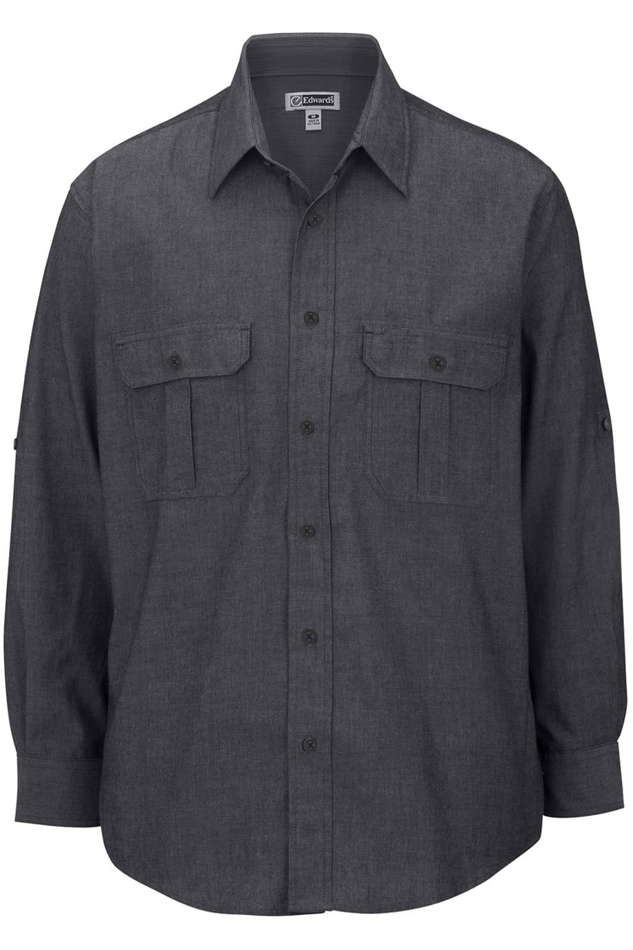 Mens Chambray Roll Up Sleeve Shirt