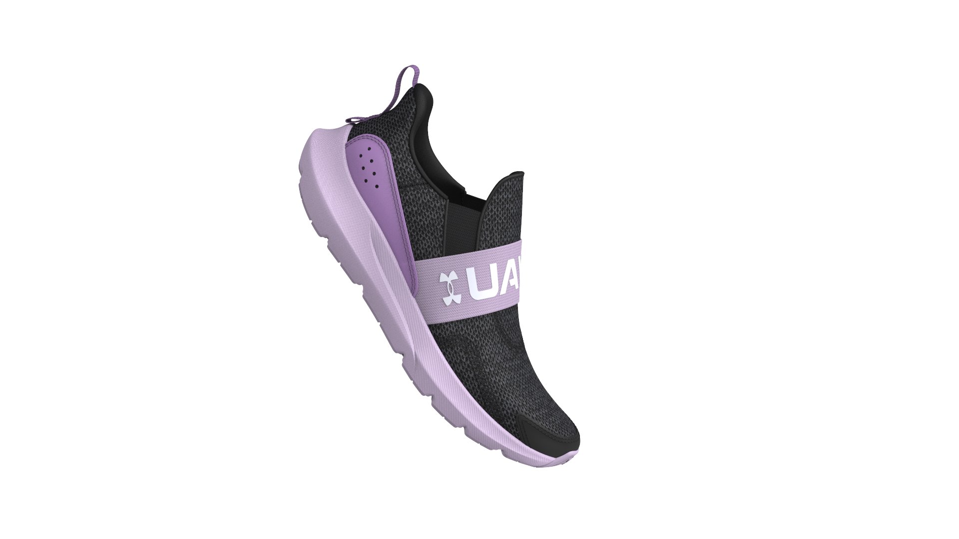 UA Surge 3 Slip Girls' Pre-School Running Shoes 8