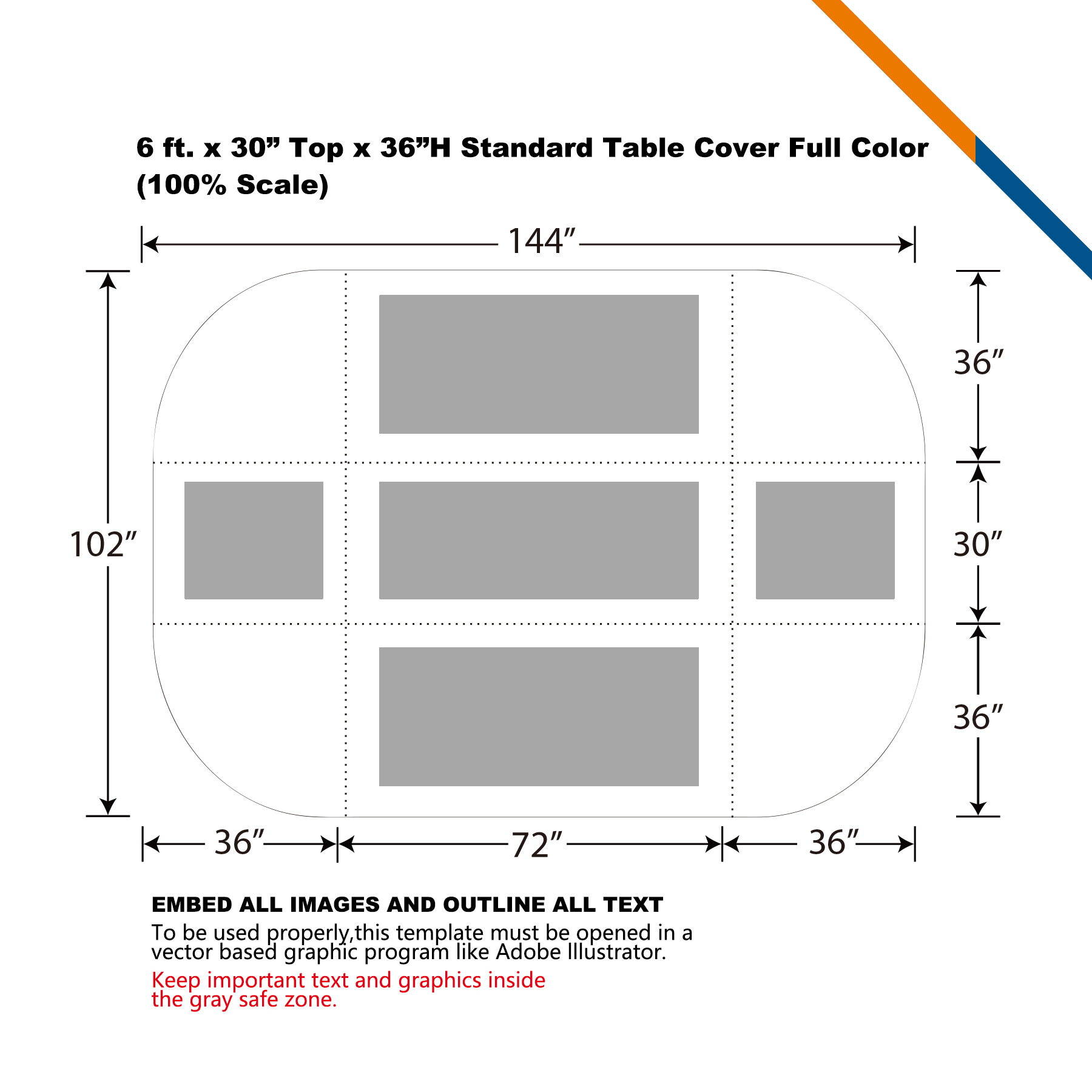 6' Caves Standard Table Throw 3