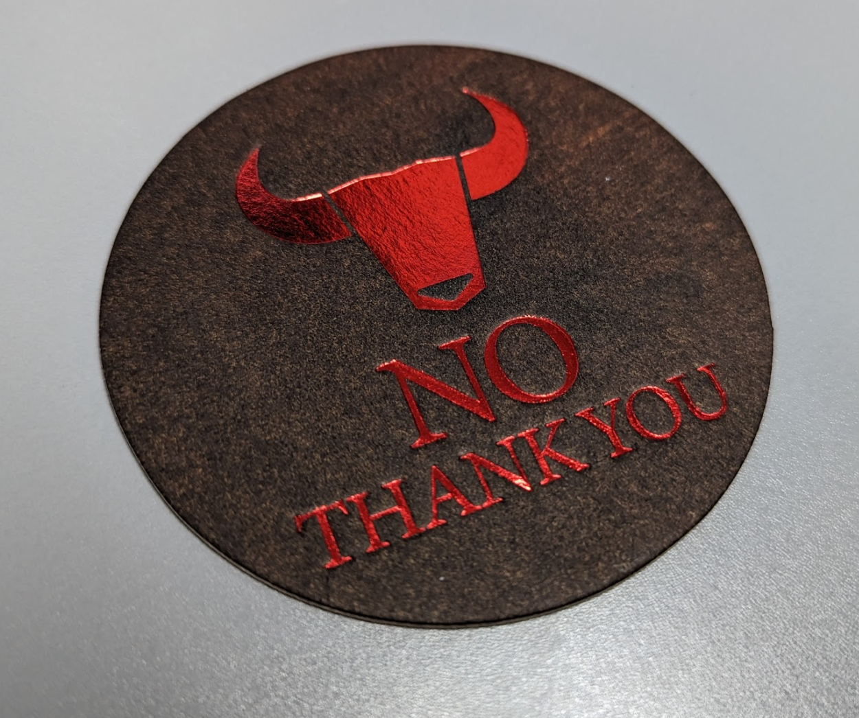 3.5" or 4" circle coasters with foil stamp 1 side Mediumweight 60pt 6