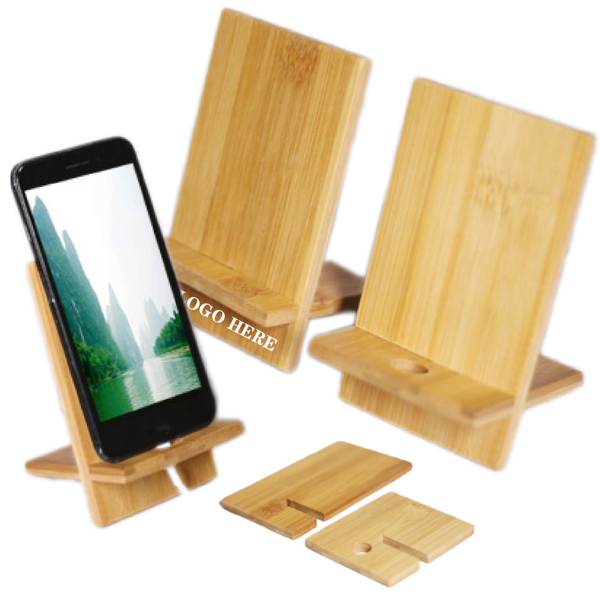 Bamboo Phone Stand 2