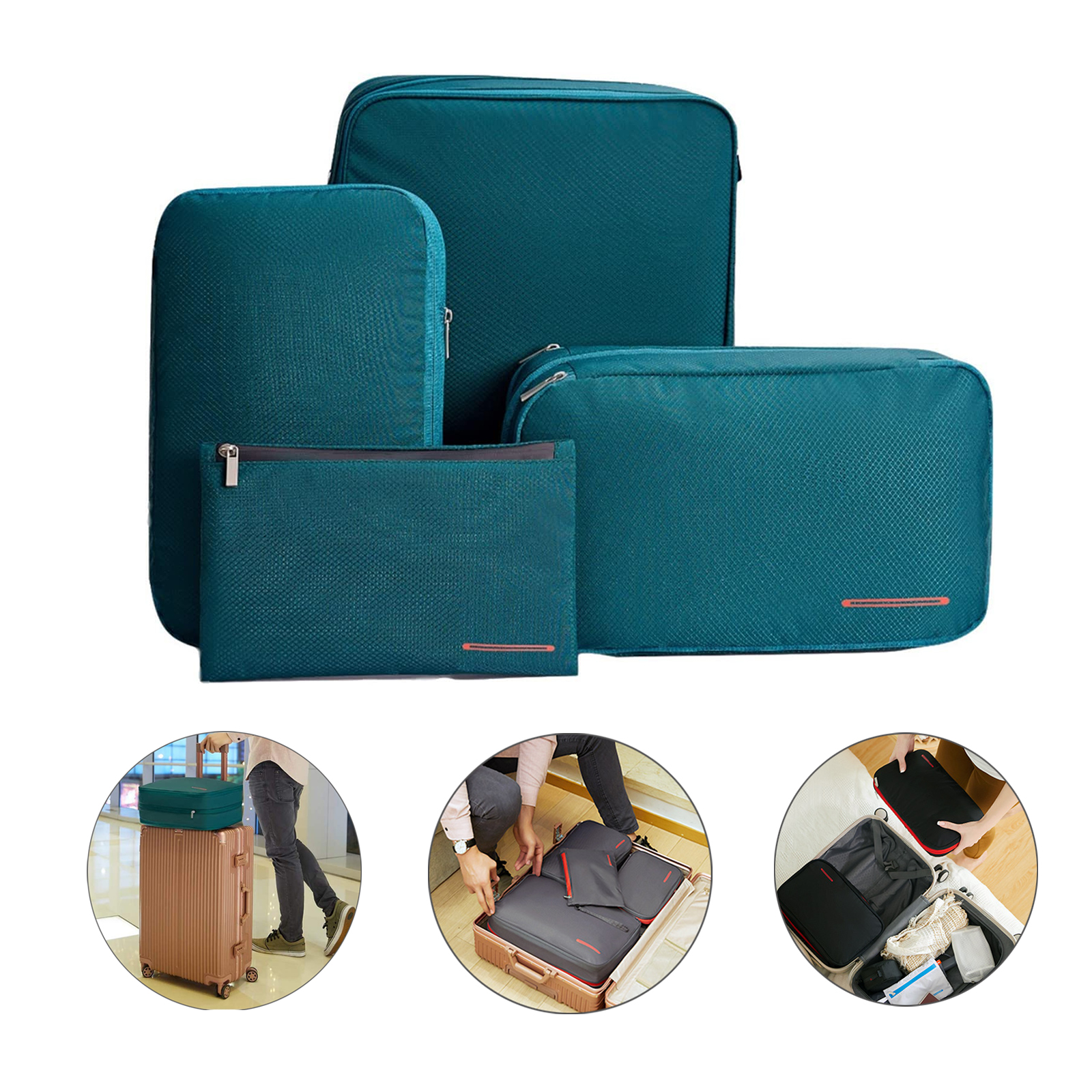 4 sets Waterproof Compression Packing Cubes 2