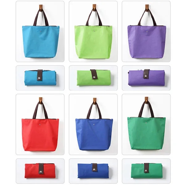 600D Polyester Foldable Grocery Tote Bag 7