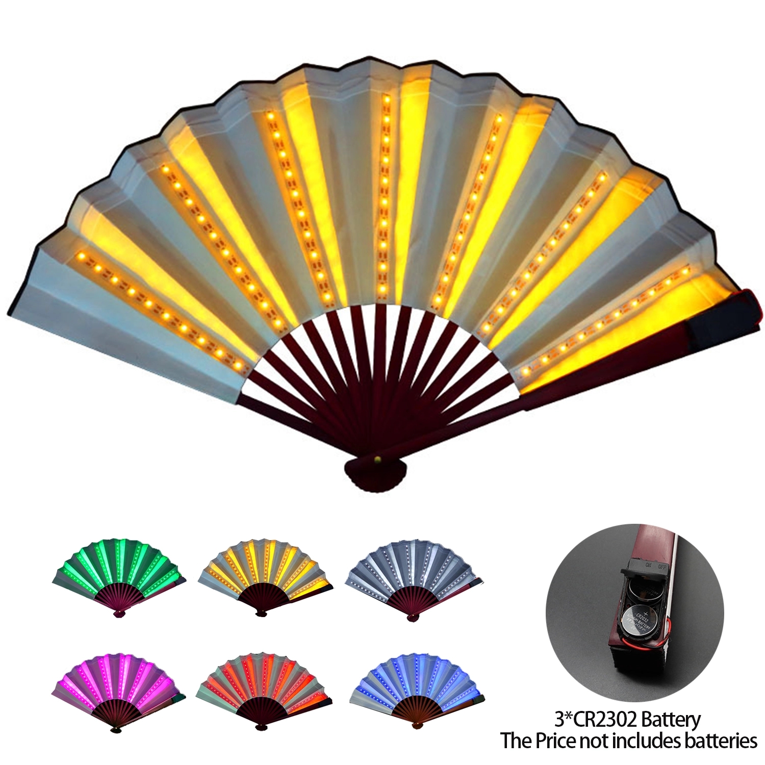 Led Luminous Folding Fan 1