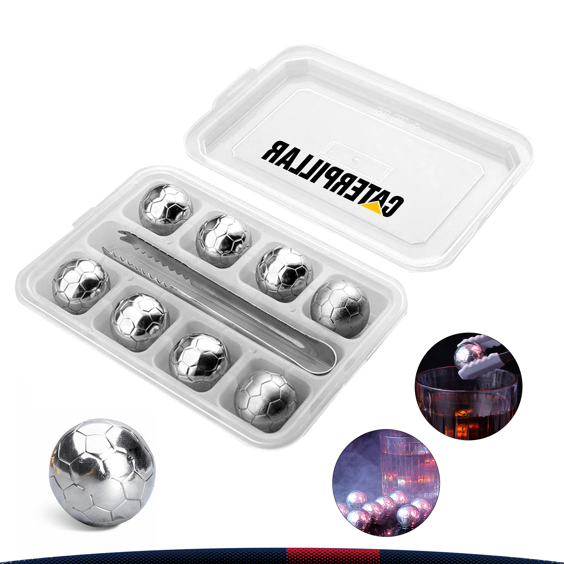 Football Stainless Steel Ice Ball 2