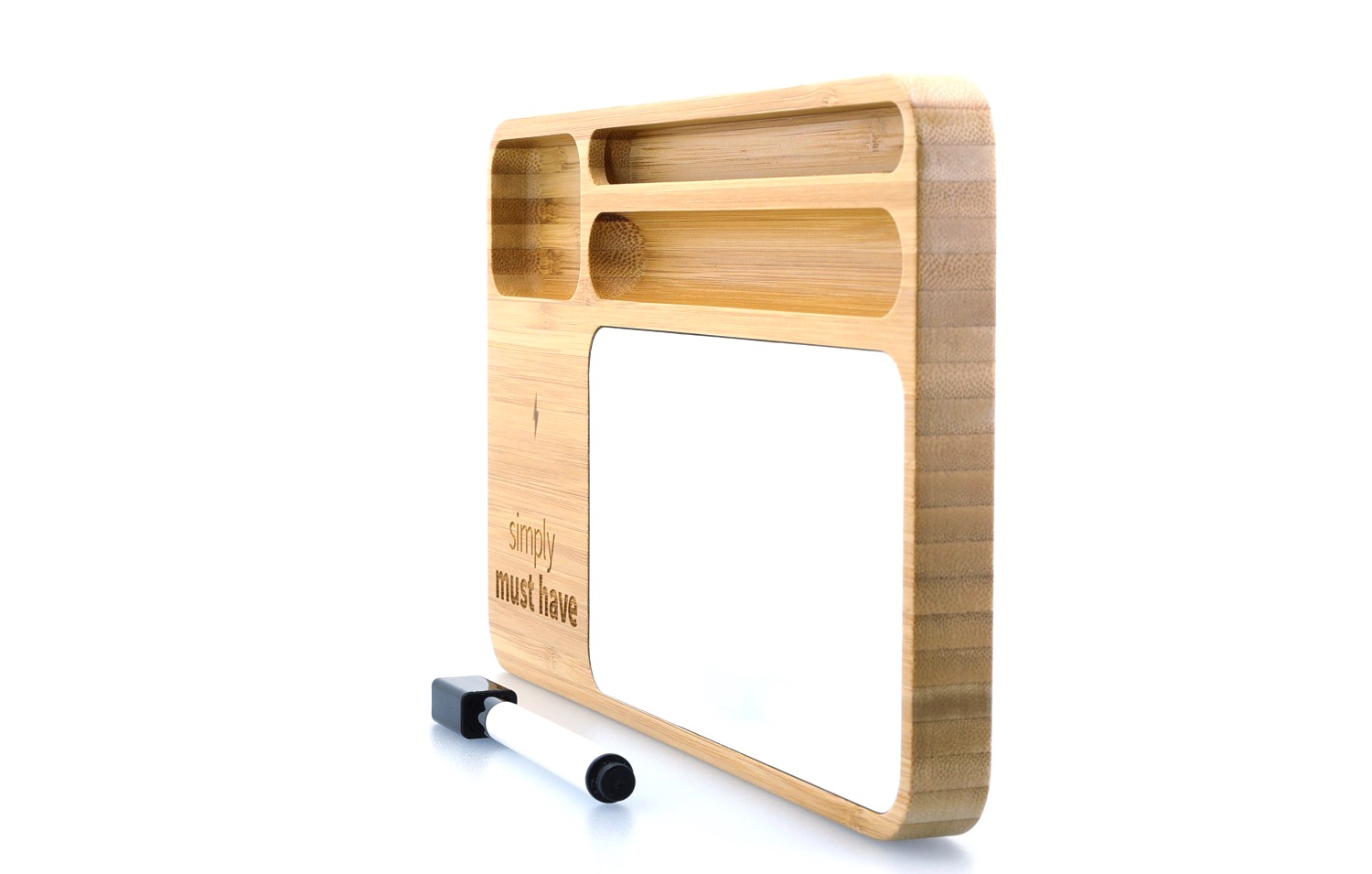 Bamboo 10W Wireless Charging Base with Dry Erase Board 53