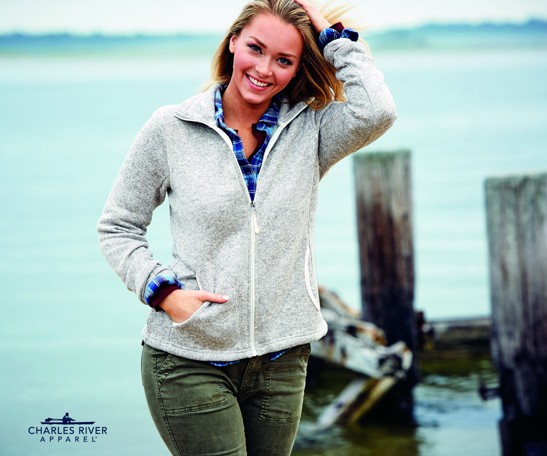 Women's Heathered Fleece Jacket 54