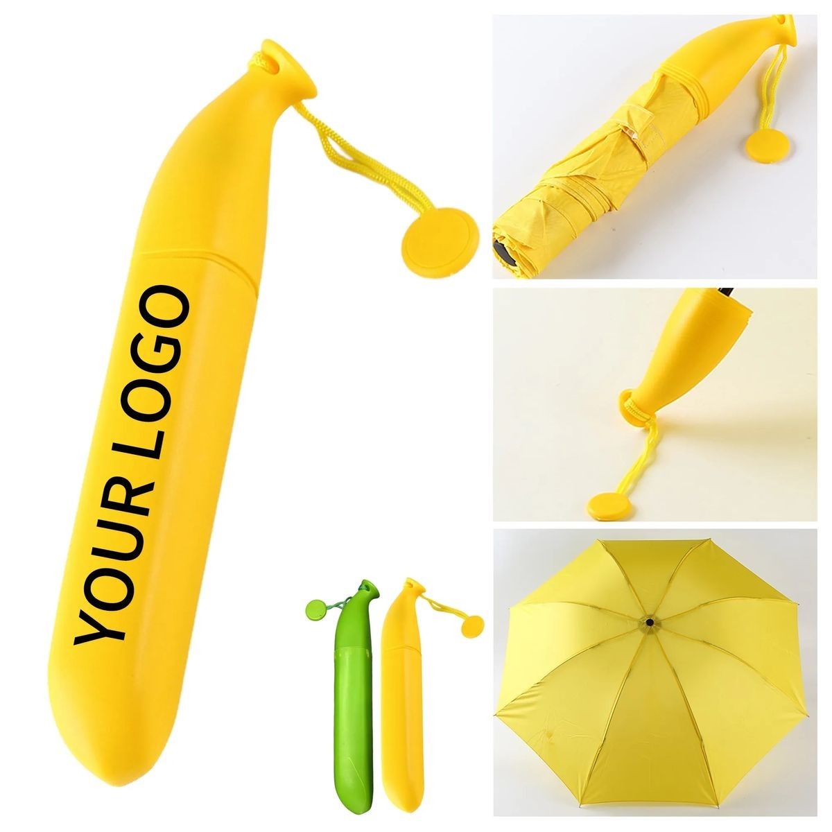 Compact Umbrella with Fun Banana Design 1